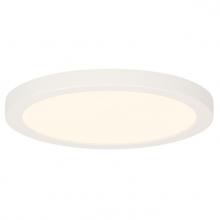 Westinghouse 6112000 - 7 in. 17W LED Flush with Color Temperature Selection White Finish White Frosted Shade