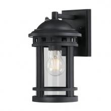 Westinghouse 6123200 - Polycarbonate Wall Fixture Black Finish Clear Glass