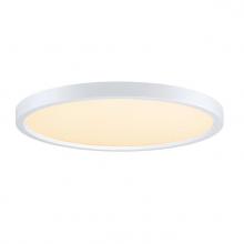 Westinghouse 6133500 - 15 in. 30W LED Flush with Color Temperature Selection White Finish White Acrylic Shade