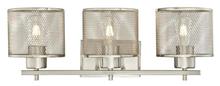 Westinghouse 6327600 - 3 Light Wall Fixture Brushed Nickel Finish Mesh Shades