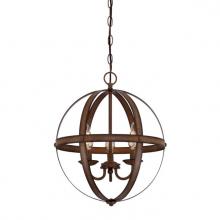 Westinghouse 6353600 - 3 Light Chandelier Barnwood Finish