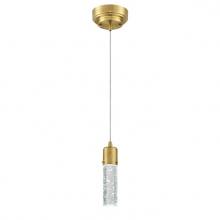 Westinghouse 6355300 - LED Mini Pendant Champagne Brass Finish Bubble Glass
