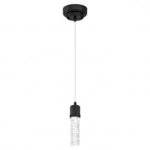 Westinghouse 6372300 - LED Mini Pendant Matte Black Finish Bubble Glass