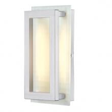 Westinghouse 6579200 - Dimmable LED Wall Fixture Nickel Luster Finish Frosted Waffle Glass