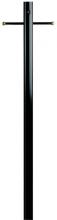 Westinghouse 6695500 - Fixture Post with Ground Convenience Outlet and Dusk to Dawn Sensor Black Finish