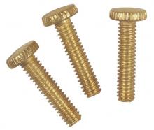 Westinghouse 7063200 - 3 Knurled Head Steel Screws Brass-Plated 1/2" Long