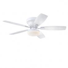 Westinghouse 73208LE - 52 in. Matte White Finish Matte White ABS Blades Opal Frosted Glass