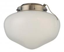 Westinghouse 7785100 - LED Schoolhouse Ceiling Fan Light Kit Antique Brass Finish White Opal Glass