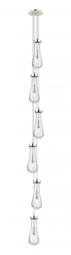 Owego - 6 Light - 7 inch - Polished Nickel - Multi Pendant