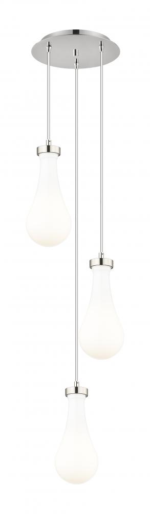 Owego - 3 Light - 13 inch - Polished Nickel - Multi Pendant