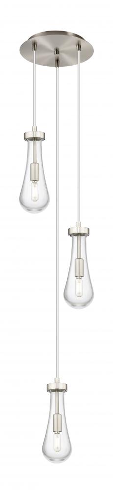 Owego - 3 Light - 13 inch - Brushed Satin Nickel - Multi Pendant
