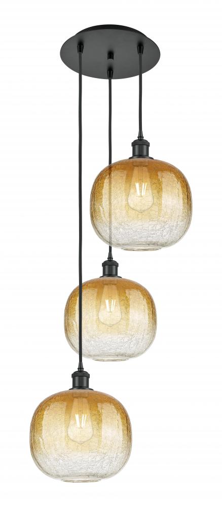 Brookhaven Sphere - 3 Light - 17 inch - Matte Black - Cord Hung - Multi Pendant