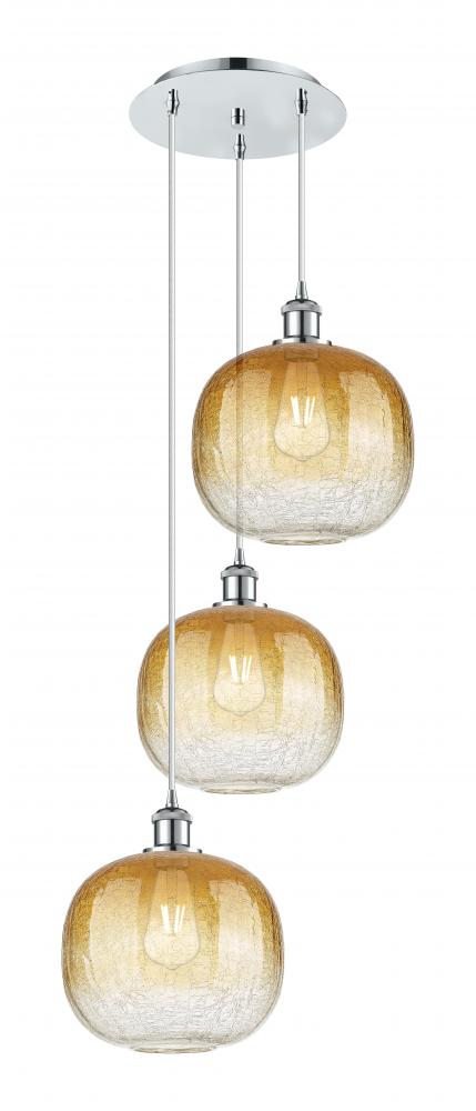 Brookhaven Sphere - 3 Light - 17 inch - Polished Chrome - Cord Hung - Multi Pendant