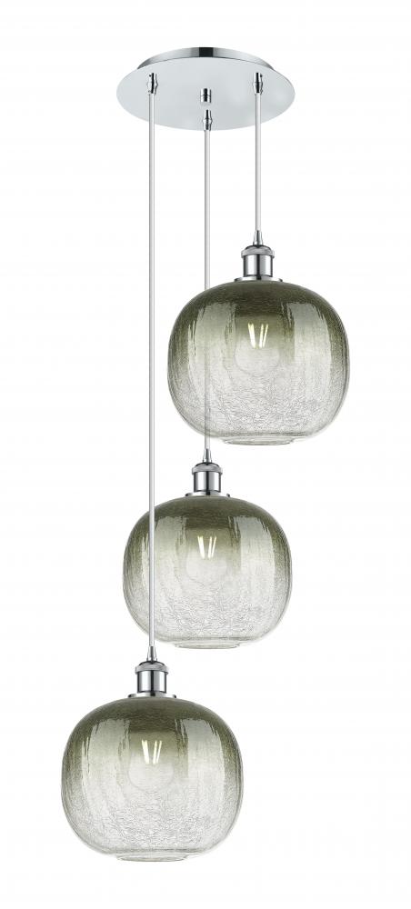 Brookhaven Sphere - 3 Light - 17 inch - Polished Chrome - Cord Hung - Multi Pendant