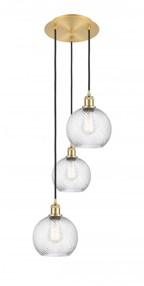 Athens Twisted Swirl 3 Light 18 inch Multi-Pendant