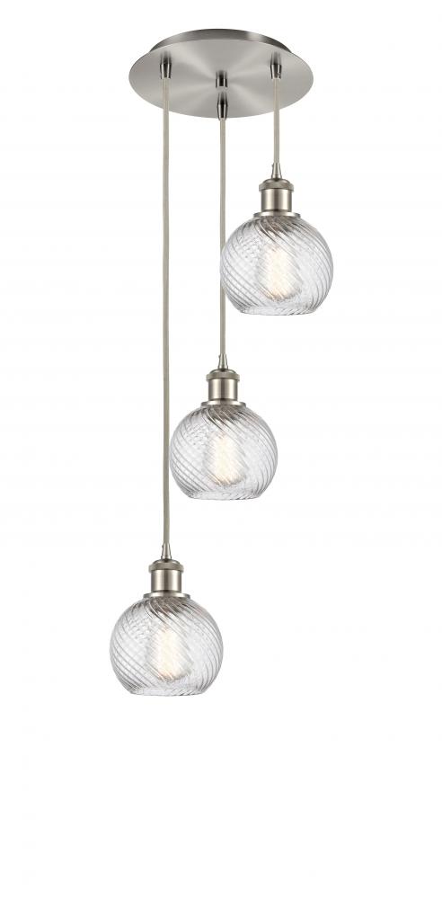 Athens Twisted Swirl 3 Light 16 inch Multi-Pendant