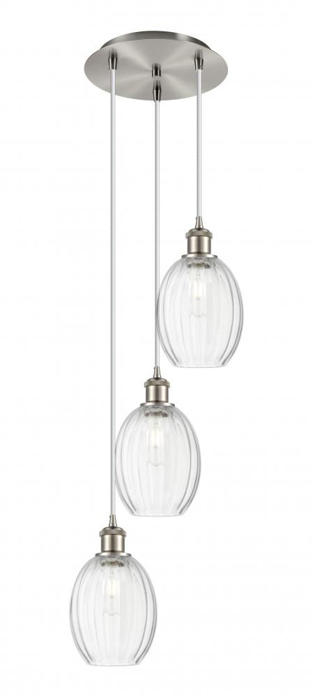 Preston Bulb - 3 Light - 13 inch - Brushed Satin Nickel - Cord Hung - Multi Pendant