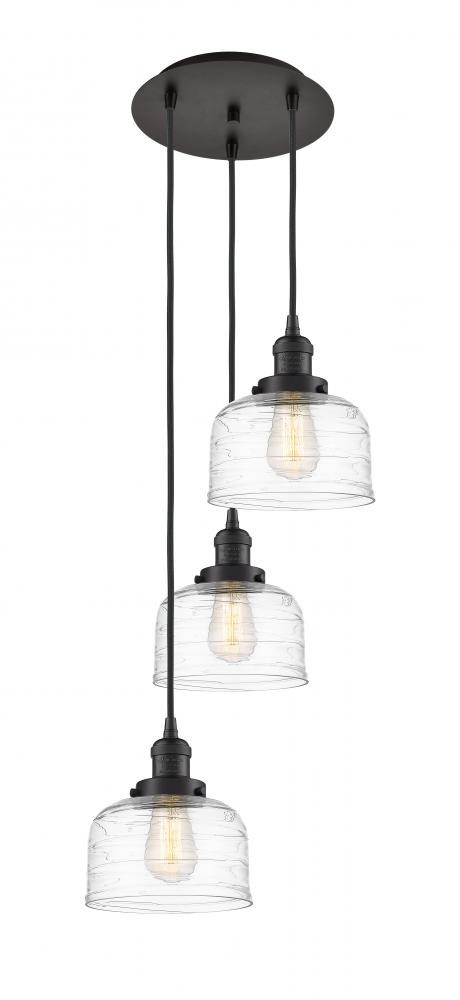 Cone - 3 Light - 14 inch - Oil Rubbed Bronze - Cord hung - Multi Pendant
