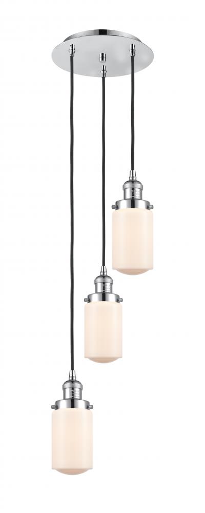 Dover - 3 Light - 11 inch - Polished Chrome - Cord hung - Multi Pendant