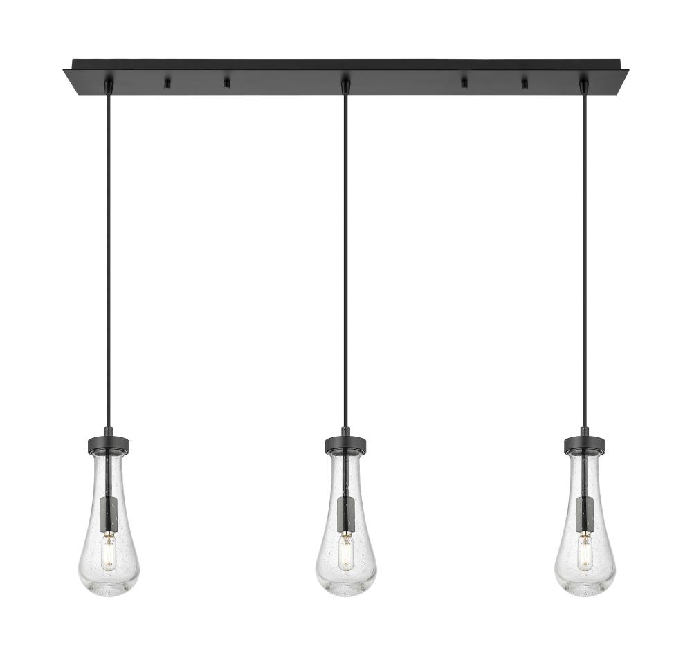 Owego - 3 Light - 37 inch - Brushed Matte Black - Linear Pendant