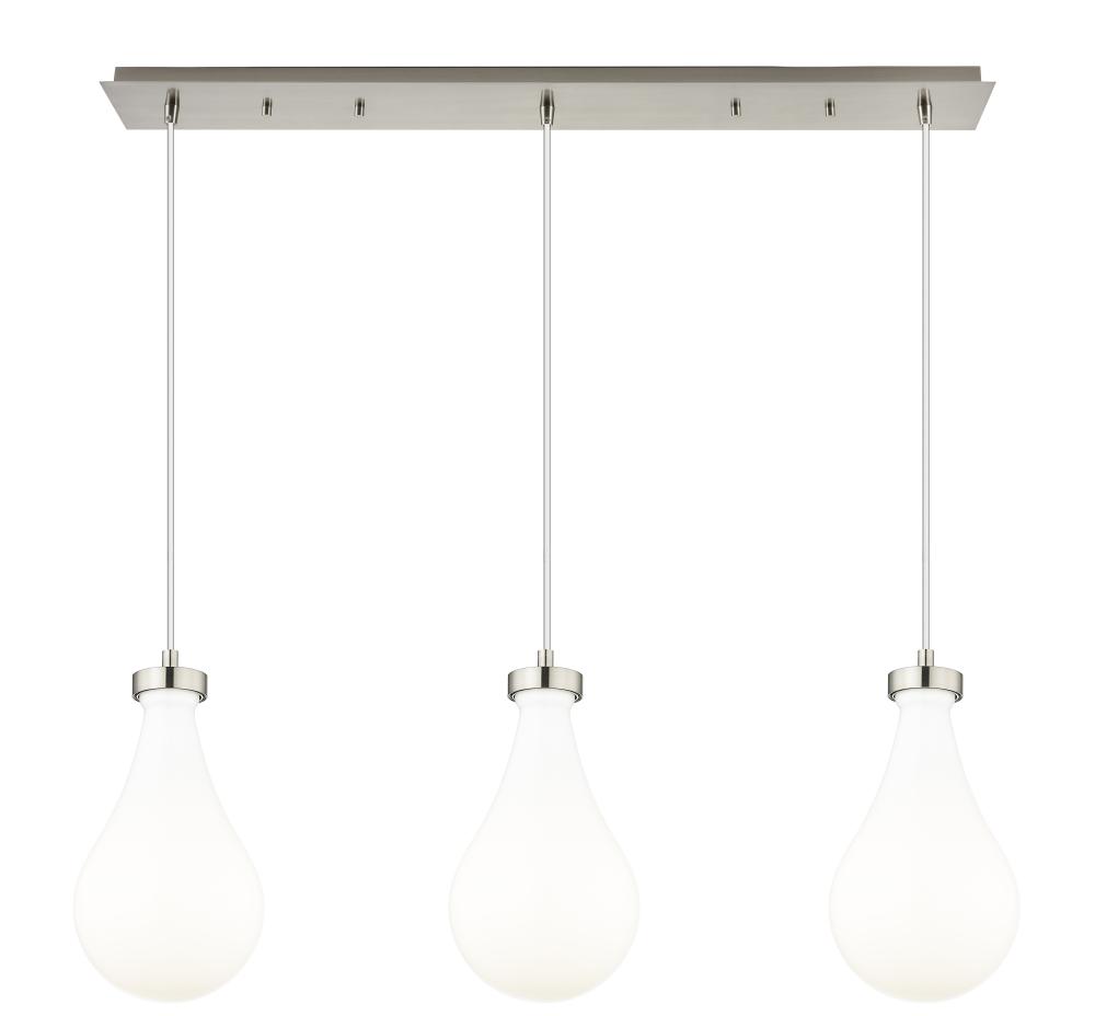 Owego - 3 Light - 37 inch - Brushed Satin Nickel - Linear Pendant