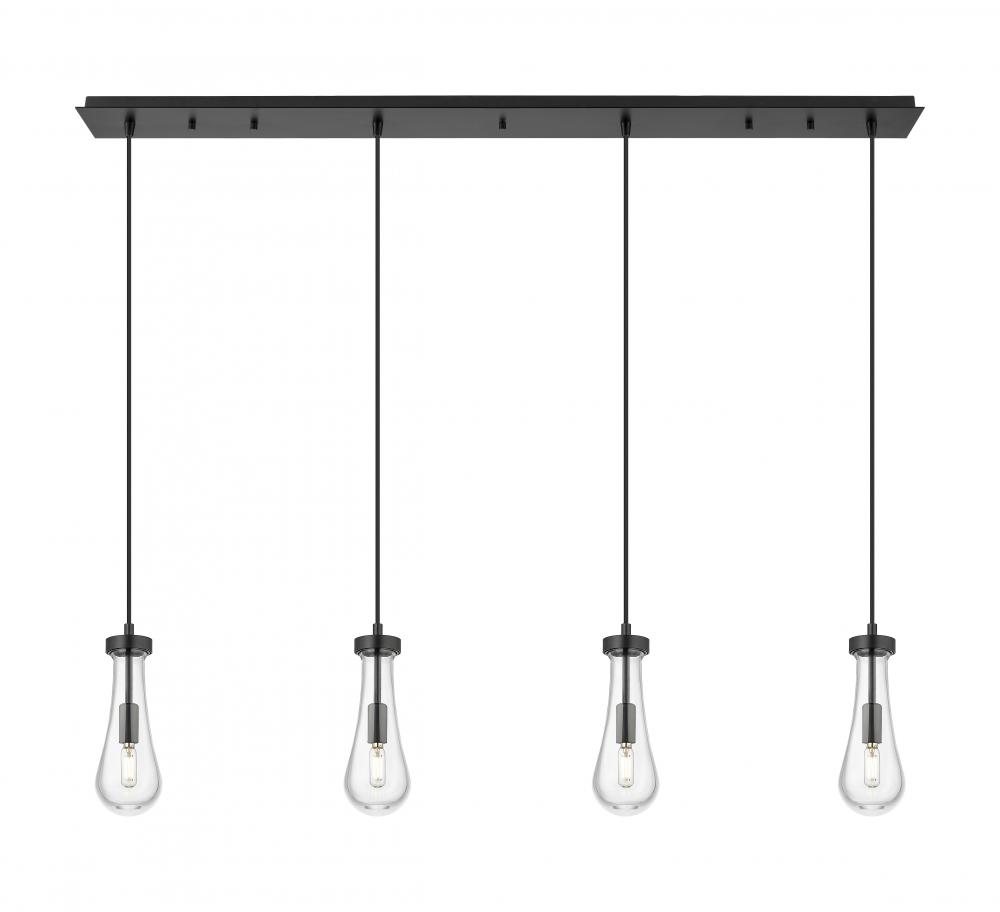 Owego - 4 Light - 49 inch - Matte Black - Linear Pendant