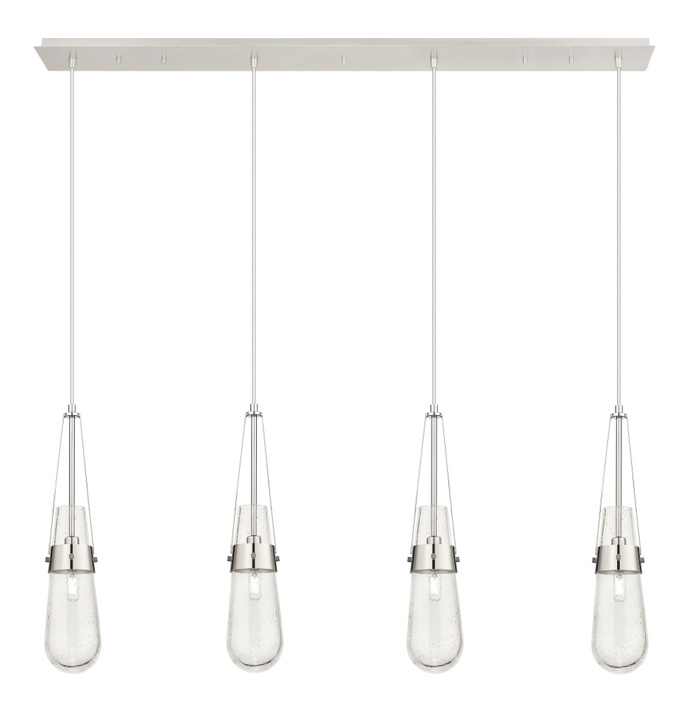 Milan - 4 Light - 48 inch - Polished Nickel - Linear Pendant