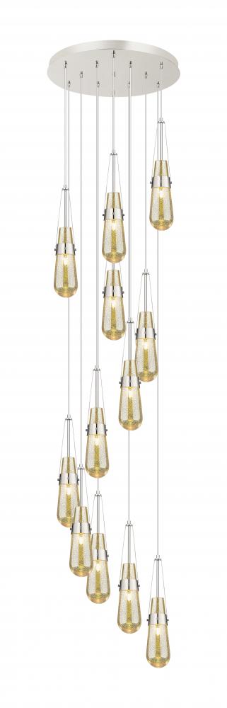 Milan - 12 Light - 24 inch - Polished Nickel - Multi Pendant