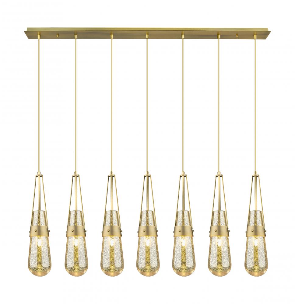 Milan - 7 Light - 48 inch - Brushed Brass - Linear Pendant