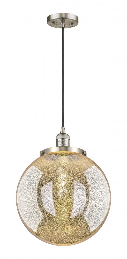 Beacon - 1 Light - 14 inch - Brushed Satin Nickel - Cord hung - Mini Pendant