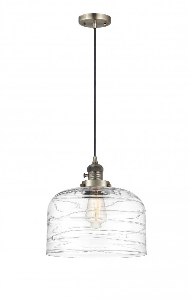 Bell - 1 Light - 12 inch - Antique Brass - Cord hung - Mini Pendant