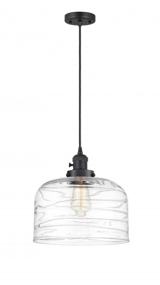 Bell - 1 Light - 12 inch - Matte Black - Cord hung - Mini Pendant