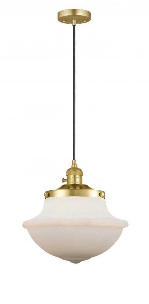 Oxford - 1 Light - 12 inch - Satin Gold - Cord hung - Mini Pendant