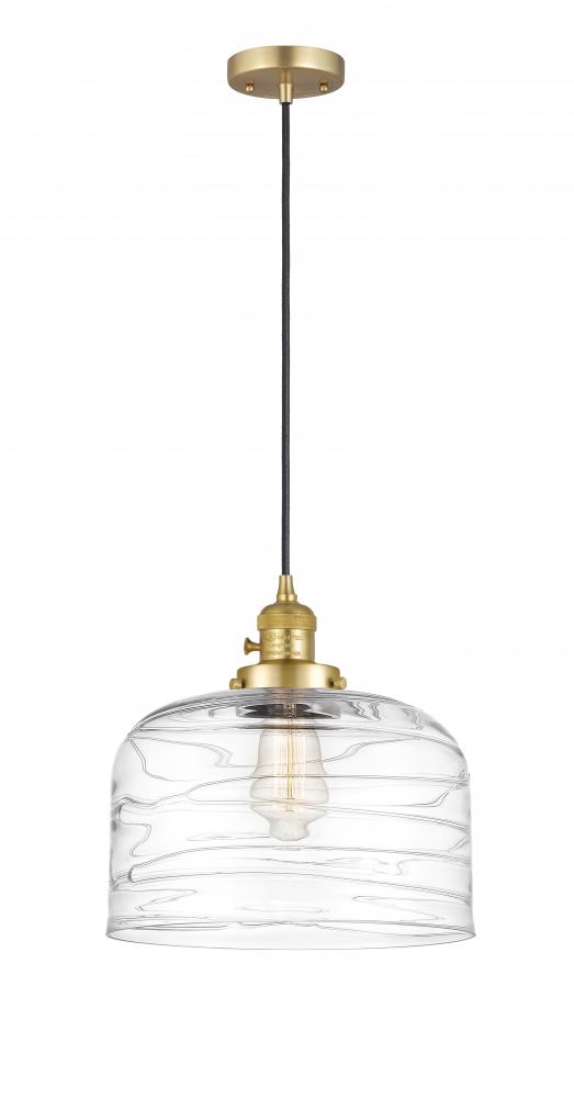 Bell - 1 Light - 12 inch - Satin Gold - Cord hung - Mini Pendant