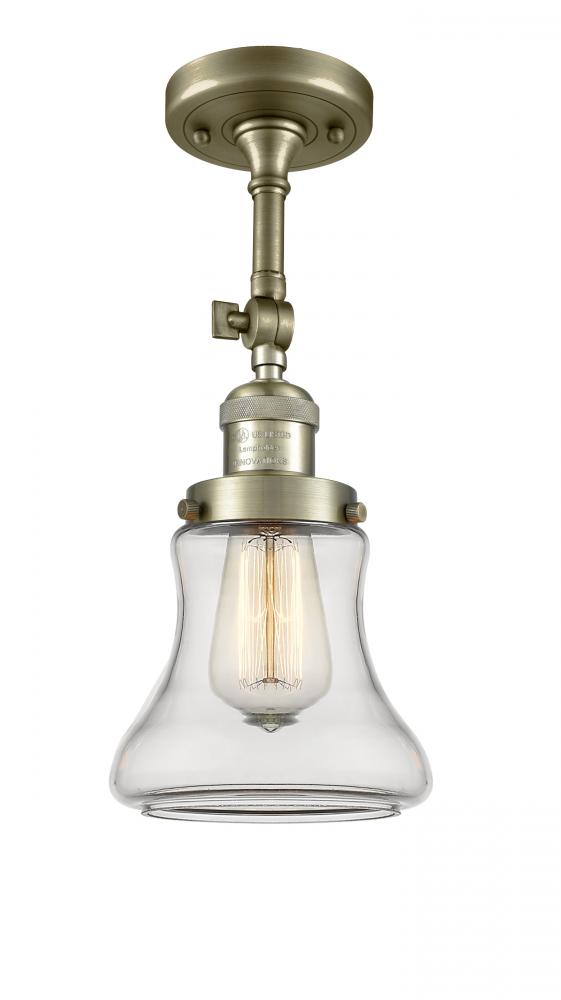 Bellmont - 1 Light - 6 inch - Antique Brass - Adjustable Semi-Flush Mount