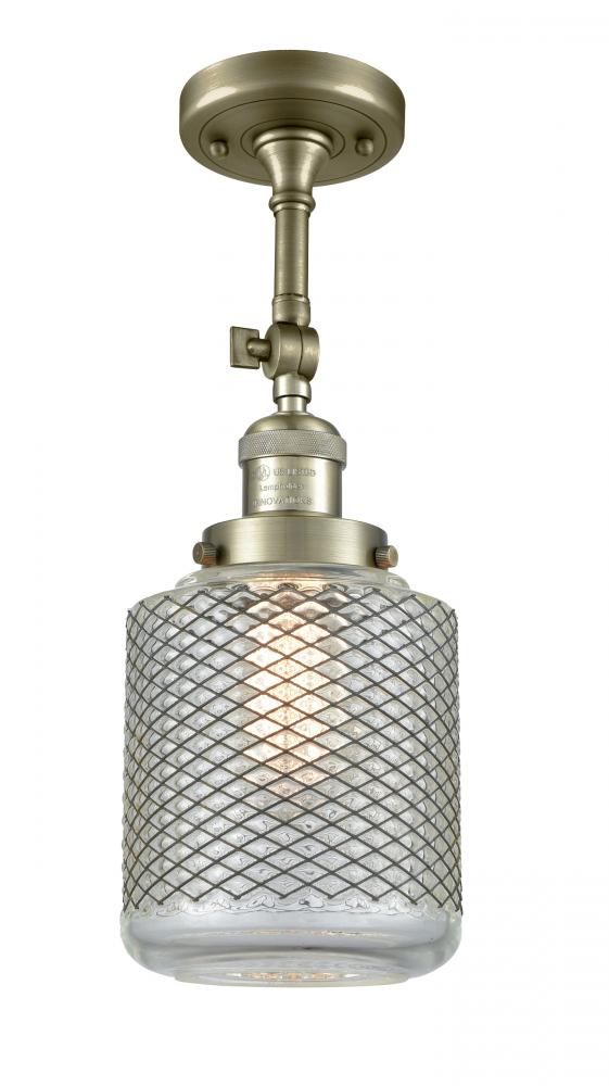 Stanton - 1 Light - 6 inch - Antique Brass - Adjustable Semi-Flush Mount