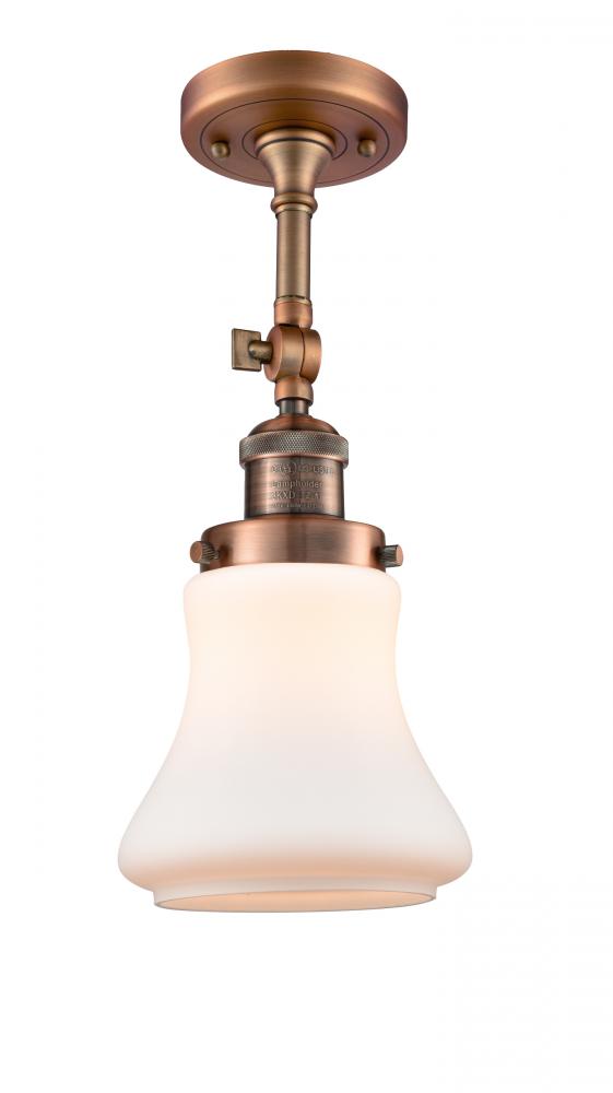 Bellmont - 1 Light - 6 inch - Antique Copper - Adjustable Semi-Flush Mount