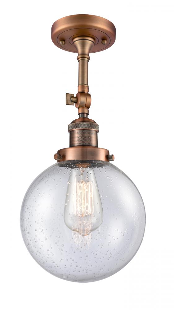 Beacon - 1 Light - 8 inch - Antique Copper - Adjustable Semi-Flush Mount