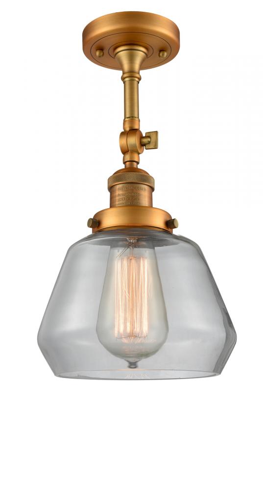 Fulton - 1 Light - 7 inch - Brushed Brass - Adjustable Semi-Flush Mount