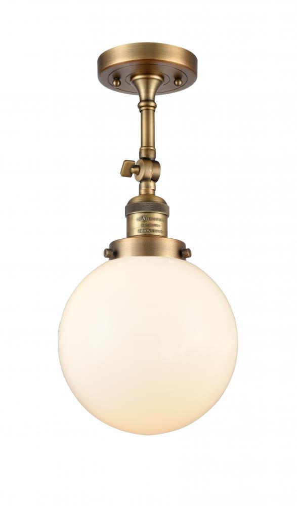 Beacon - 1 Light - 8 inch - Brushed Brass - Adjustable Semi-Flush Mount
