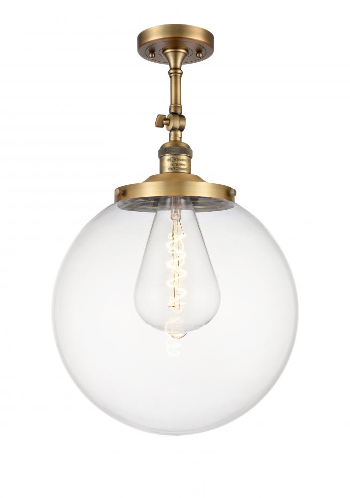 Beacon - 1 Light - 14 inch - Brushed Brass - Adjustable Semi-Flush Mount