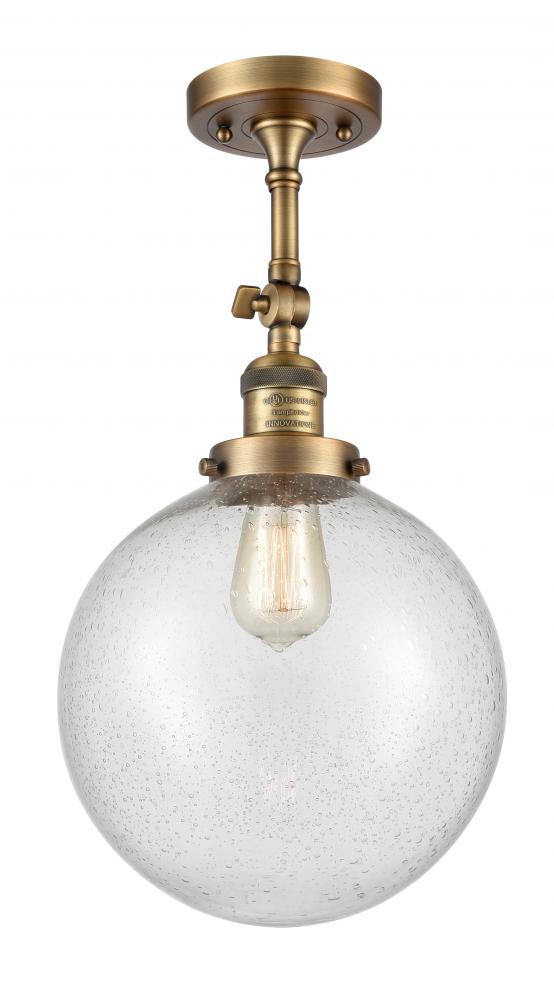 Beacon - 1 Light - 10 inch - Brushed Brass - Adjustable Semi-Flush Mount