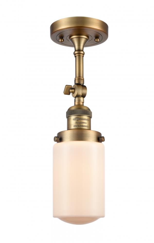 Dover - 1 Light - 5 inch - Brushed Brass - Adjustable Semi-Flush Mount