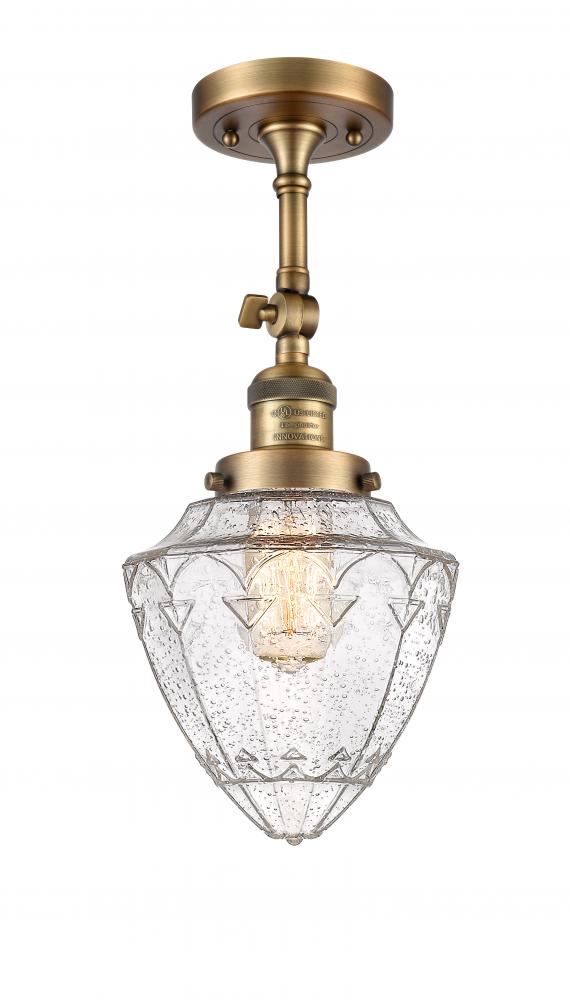 Bullet - 1 Light - 6 inch - Brushed Brass - Adjustable Semi-Flush Mount