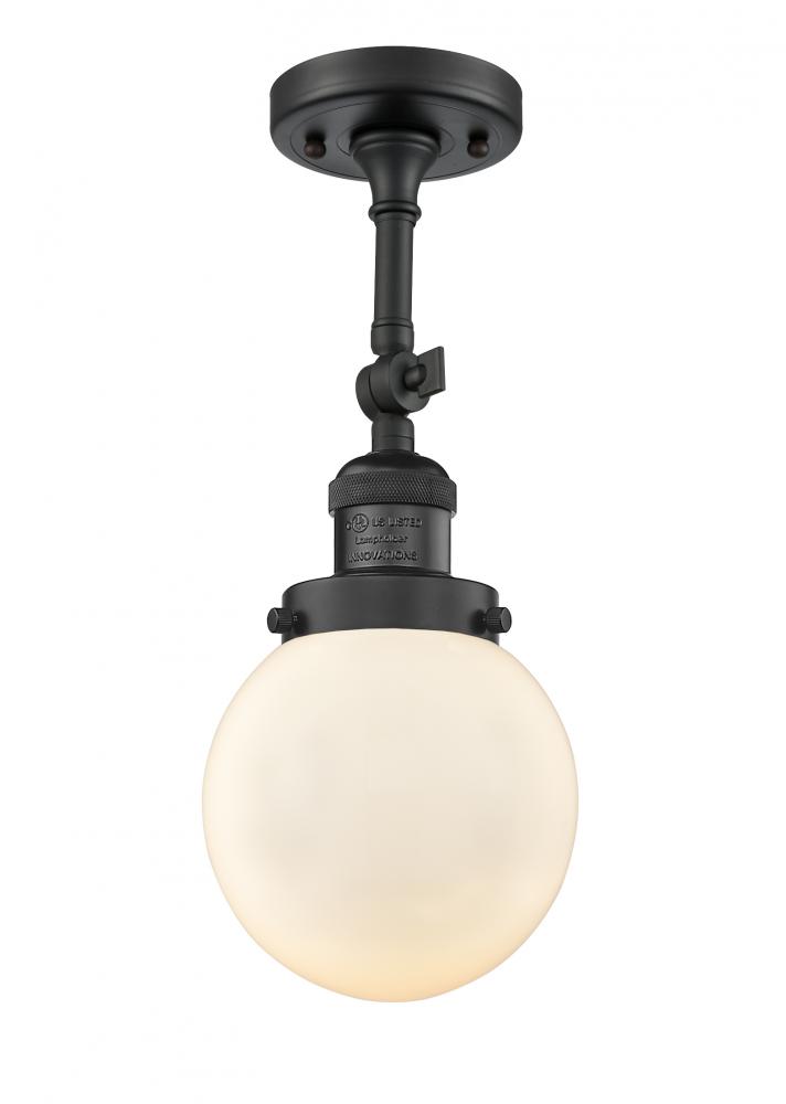 Beacon - 1 Light - 6 inch - Matte Black - Adjustable Semi-Flush Mount