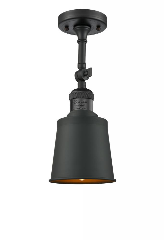 Addison - 1 Light - 5 inch - Matte Black - Adjustable Semi-Flush Mount
