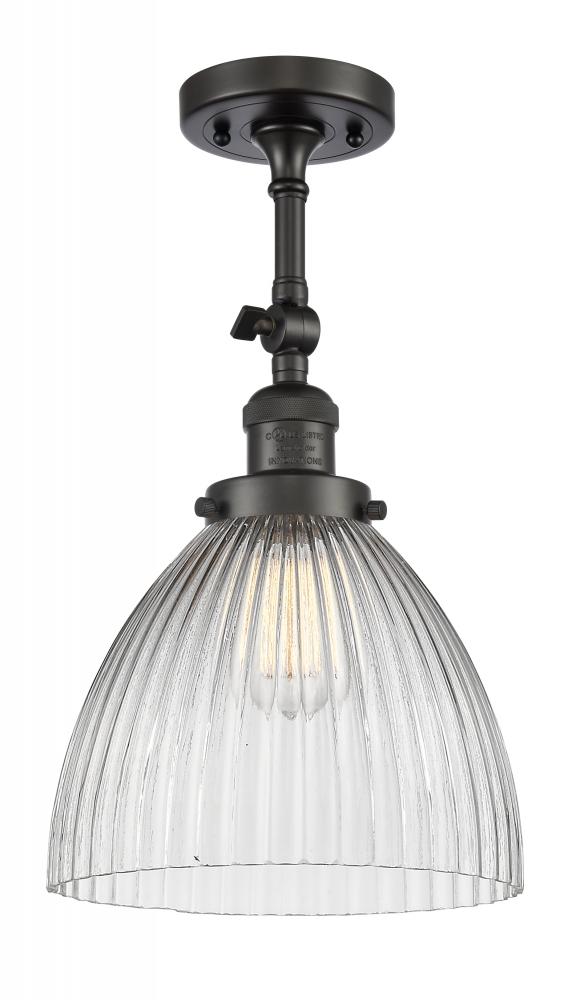 Seneca Falls - 1 Light - 10 inch - Oil Rubbed Bronze - Adjustable Semi-Flush Mount