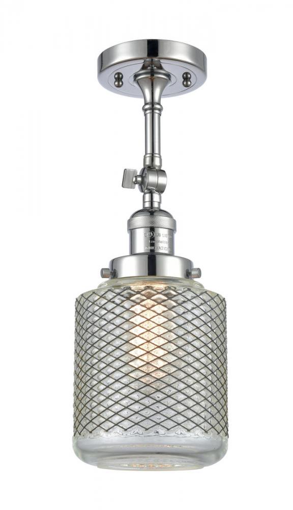 Stanton - 1 Light - 6 inch - Polished Chrome - Adjustable Semi-Flush Mount