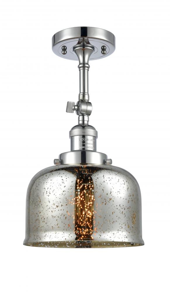 Bell - 1 Light - 8 inch - Polished Chrome - Adjustable Semi-Flush Mount