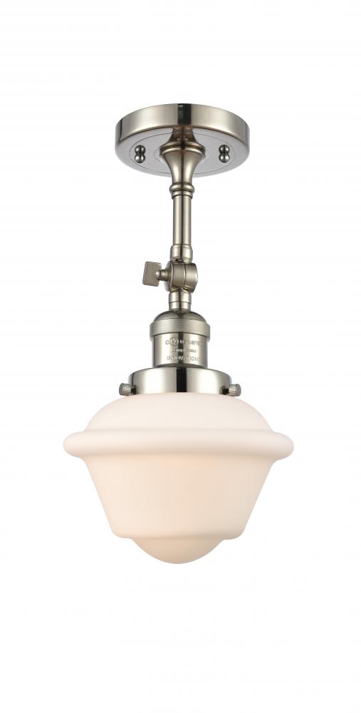 Oxford - 1 Light - 7 inch - Polished Nickel - Adjustable Semi-Flush Mount